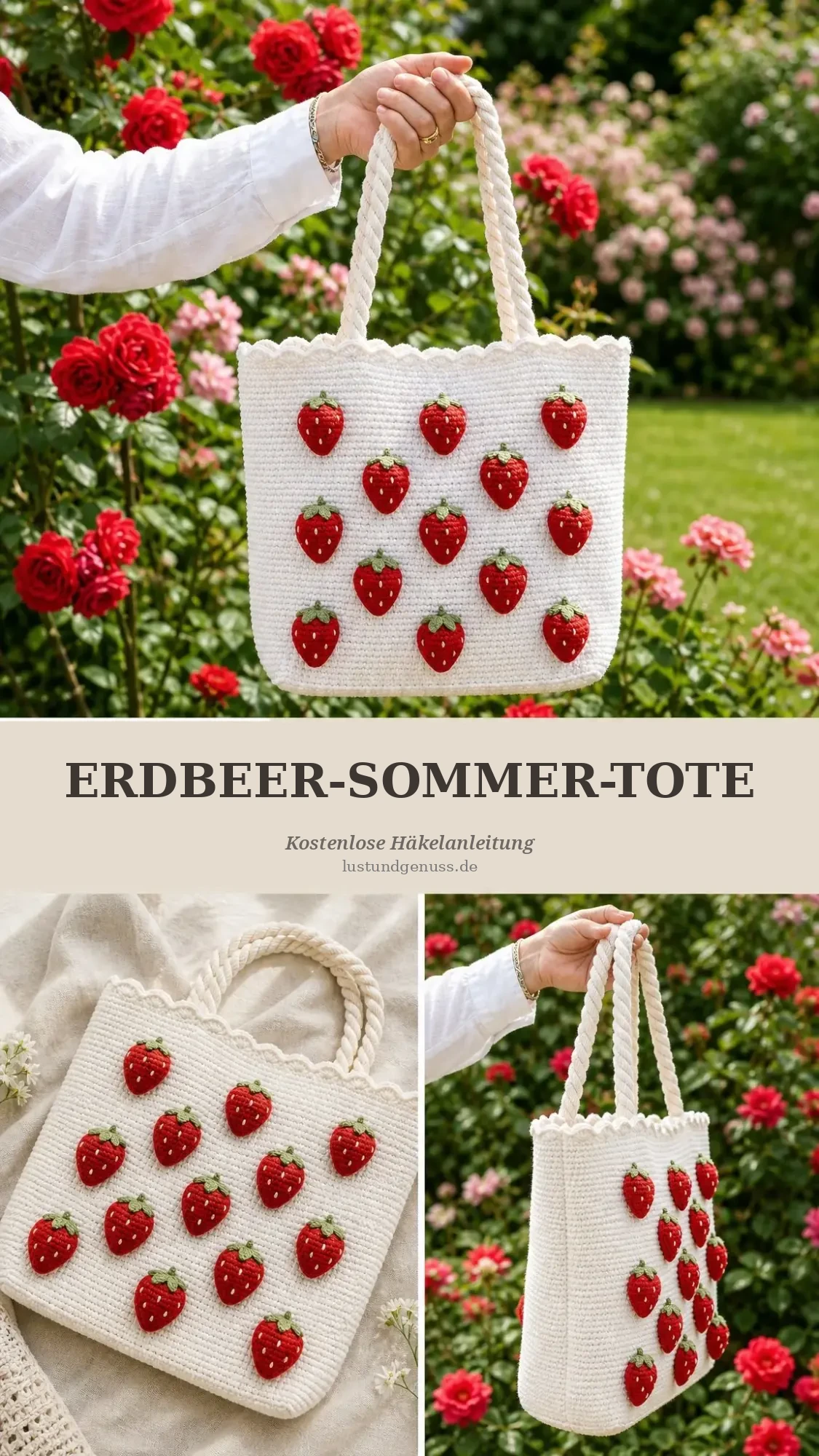 Erdbeer-Sommer-Tote häkeln