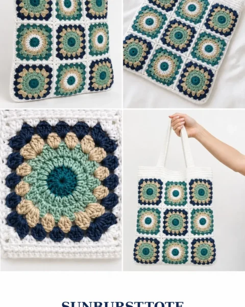 Sunburst-Tote im Meeresbrise-Look häkeln