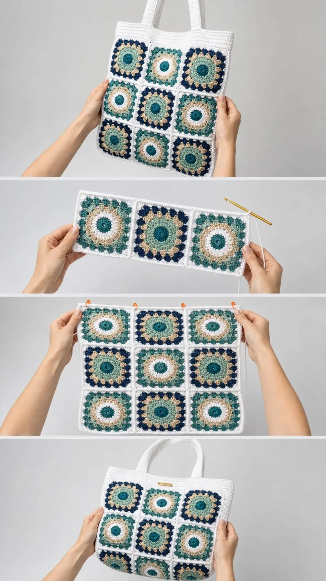 Sunburst-Tote im Meeresbrise-Look häkeln