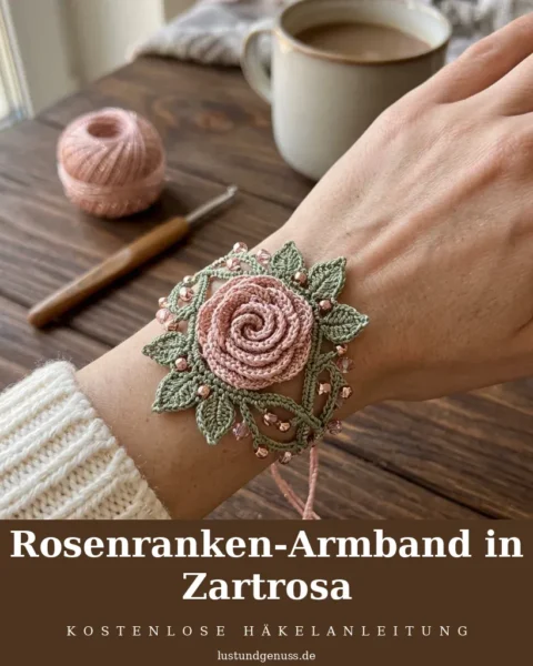 Rosenranken-Armband in Zartrosa