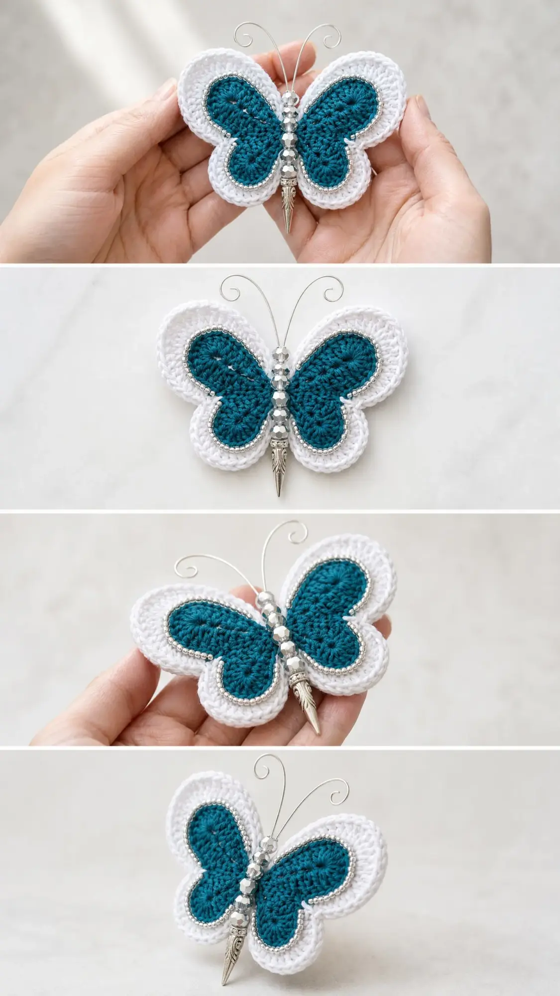 Perlenschmetterling in Ozeanblau
