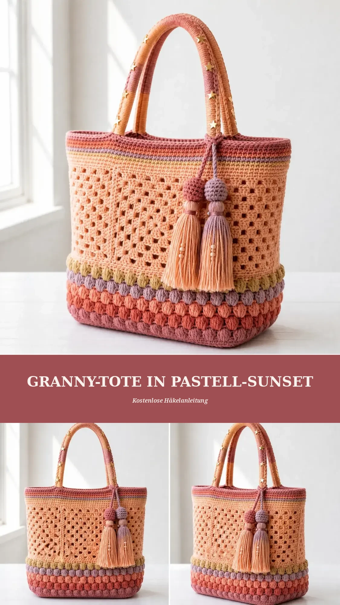 Granny-Tote in Pastell-Sunset häkeln