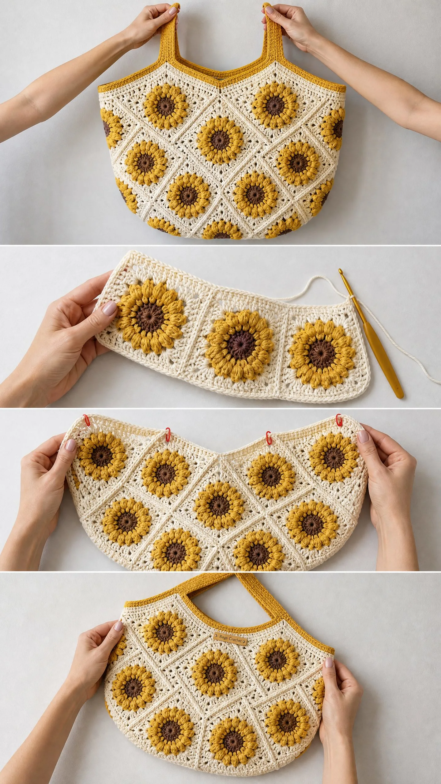 Sonnenblumen-Market-Bag häkeln