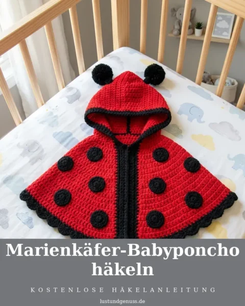 Marienkäfer-Babyponcho häkeln