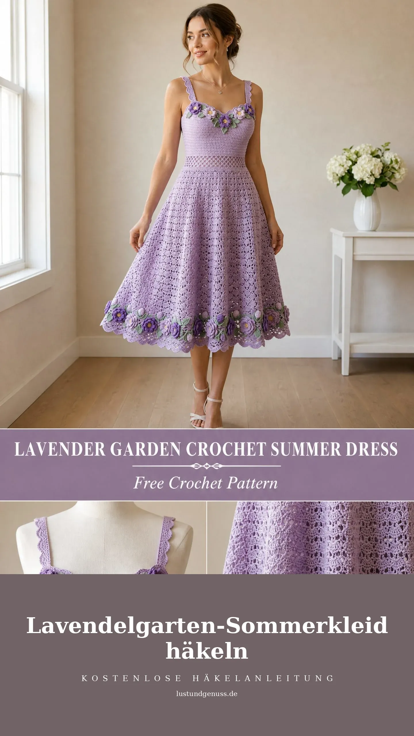 Lavendelgarten-Sommerkleid häkeln