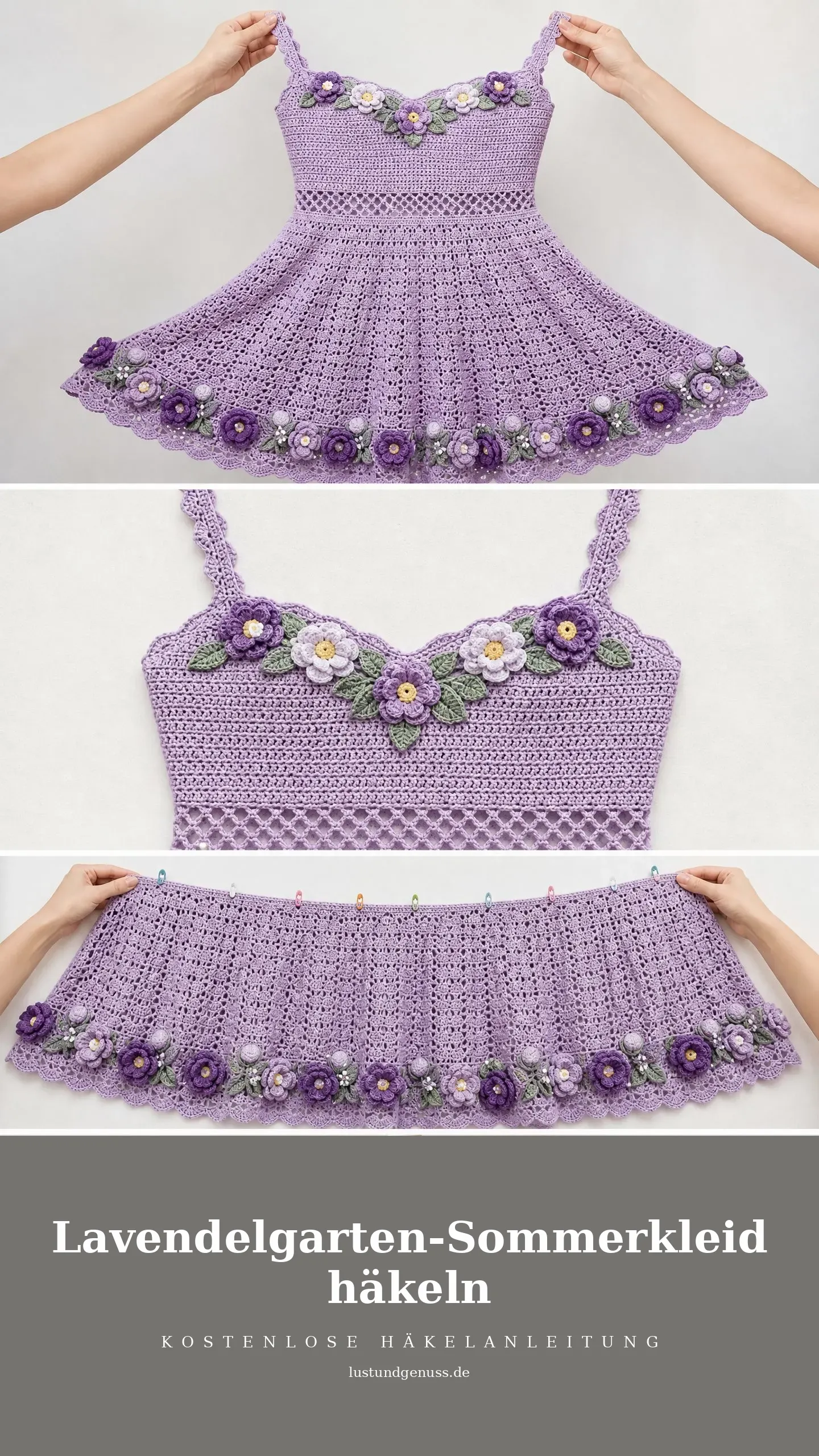 Lavendelgarten-Sommerkleid häkeln