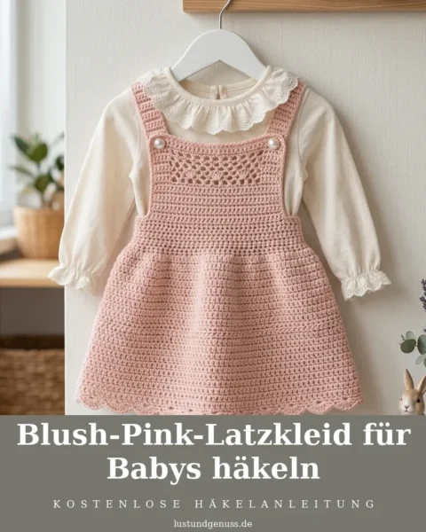 Blush-Pink-Latzkleid für Babys häkeln