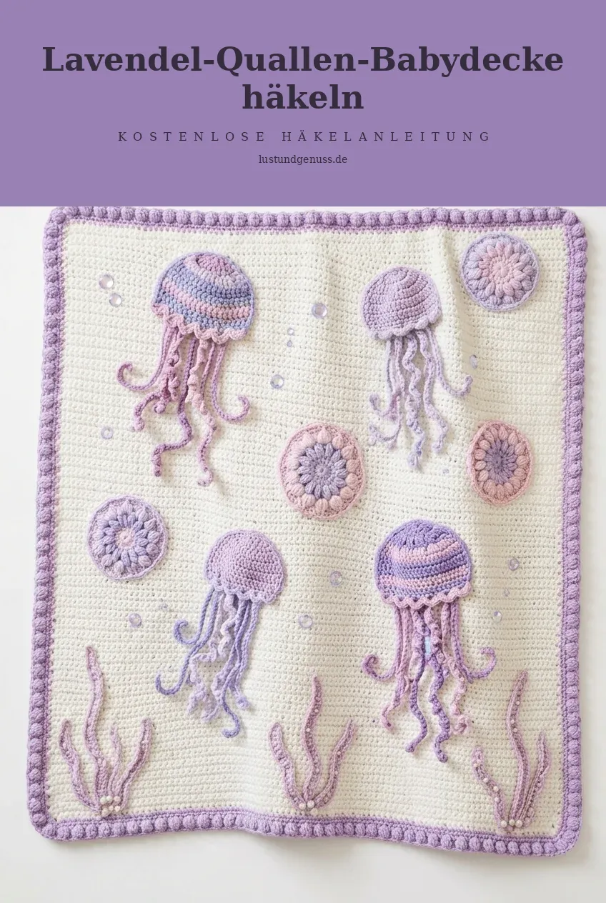 Lavendel-Quallen-Babydecke häkeln