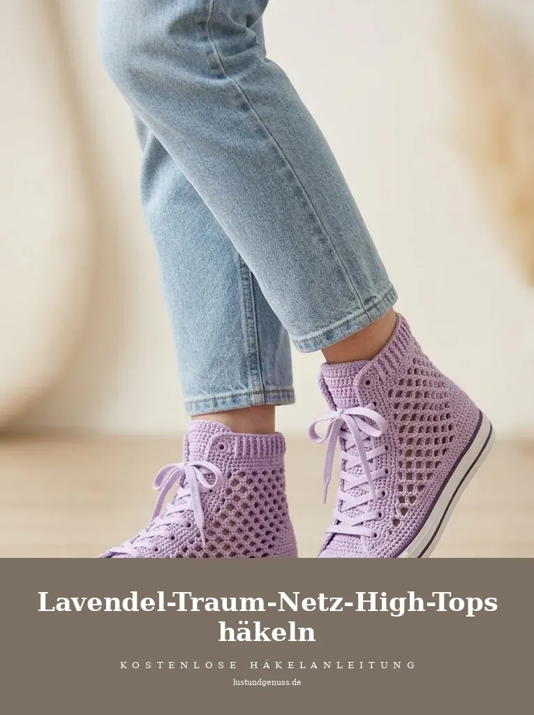 Lavendel-Traum-Netz-High-Tops häkeln
