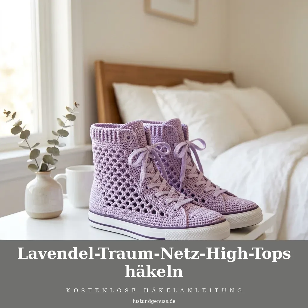 Lavendel-Traum-Netz-High-Tops häkeln