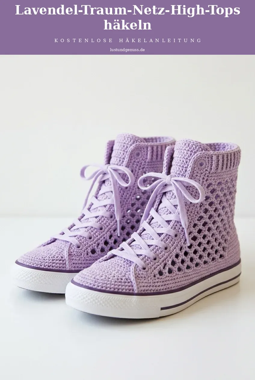 Lavendel-Traum-Netz-High-Tops häkeln
