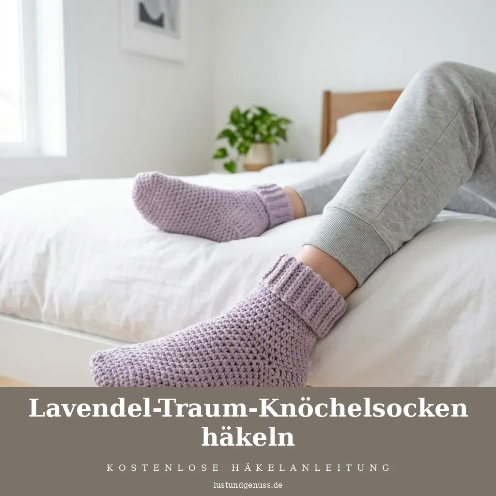 Lavendel-Traum-Knöchelsocken häkeln